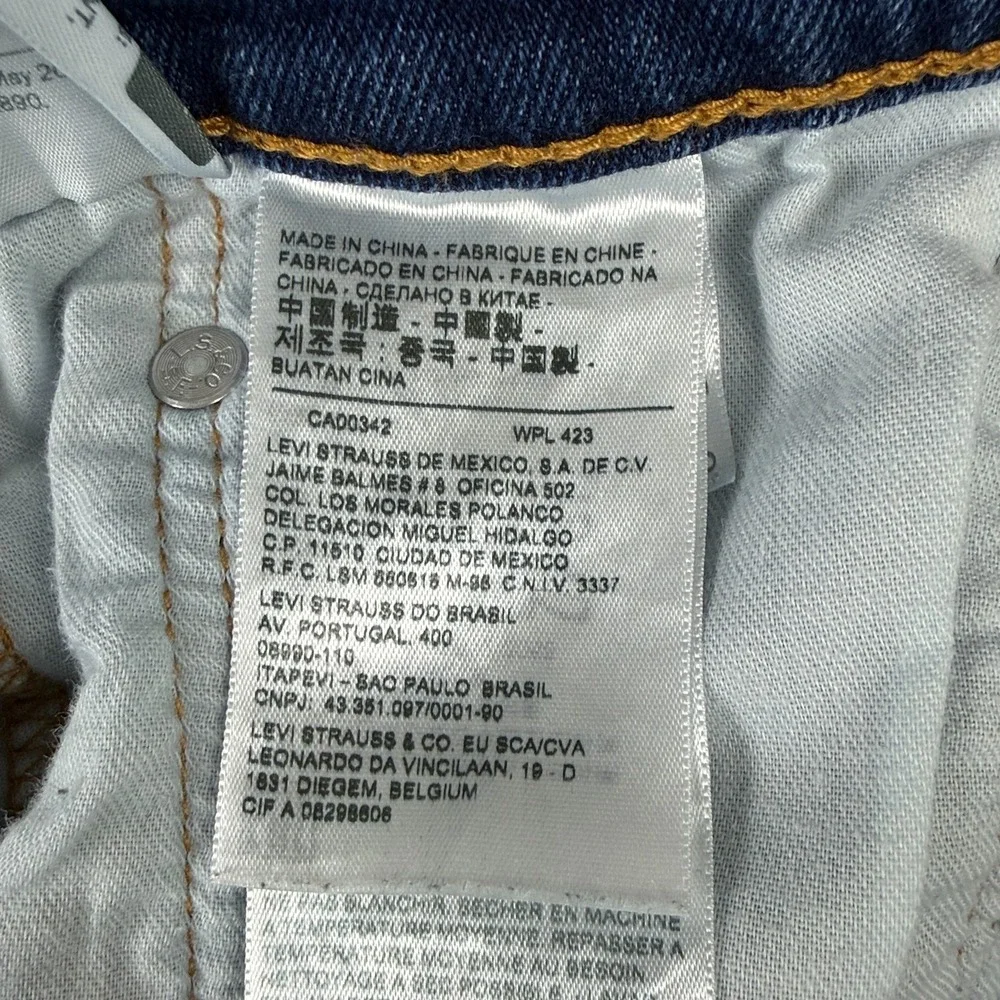 Levis‎ 502 Regular Taper Jeans Mens 32x34 Blue Stretch Denim Medium Wash